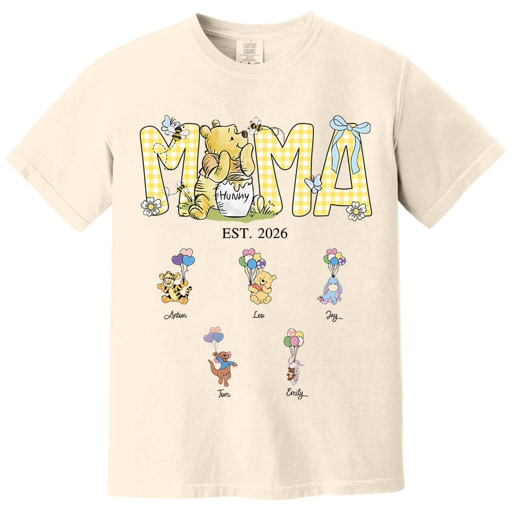 Custom Mama Bear Est And Grandkids Heart Shirts, Mama Est with Name On The Sleeve, Personalized Shirt Gift For Mom, Grandma, Custom Mother's Day Sweatshirt Shirt MI209
