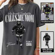 My Favorite Officer Calls Me Mom - Washed Tee Retro Bootleg Shirt For Police Family A2110