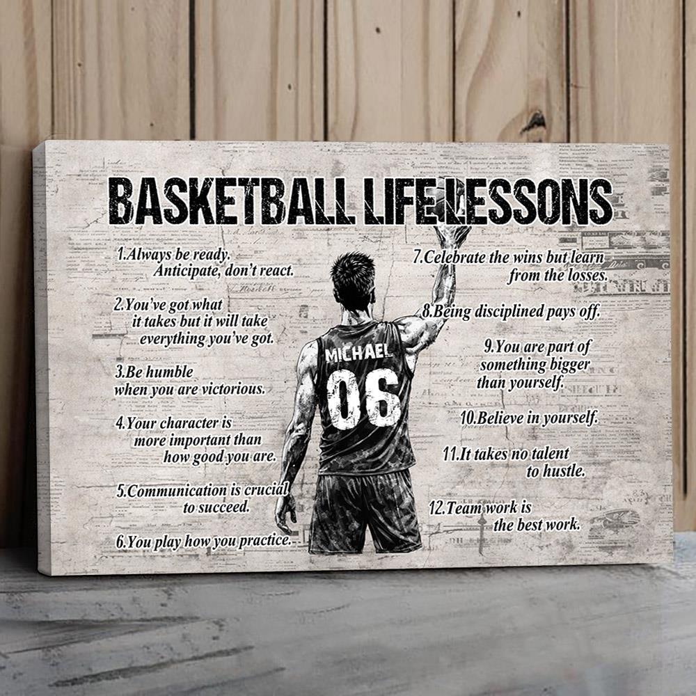 Personalized Hockey Life Lessons Poster - Gift For Hockey Lovers NA04