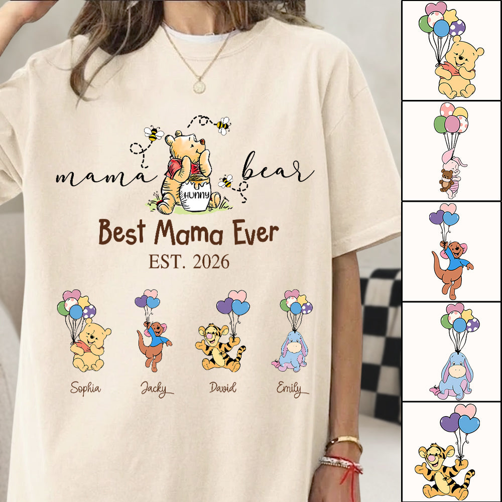 Custom Mama Grandma Bear  Sweatshirt, Mama Bear Shirt, Personalized Shirt Gift For Mom, Grandma, Custom Mother's Day Sweatshirt Shirt MI209