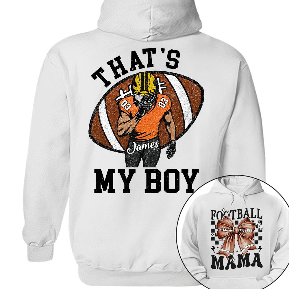 vThat’s My Boy Personalized Football Mom Football Grandma Shirt Gift For Sport Family T1807 Hv01