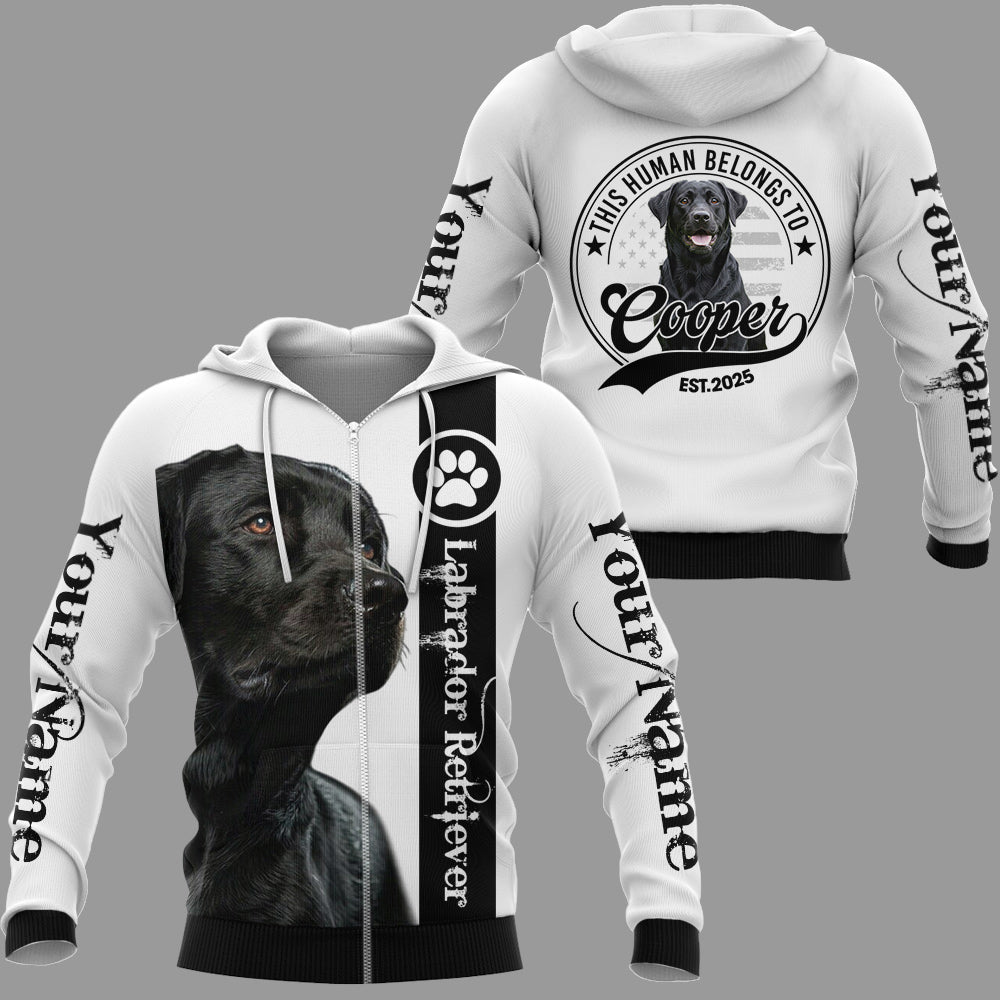 This Human Belongs To, Personalized Shirt, Gift For Dog Lover T1807 Do99