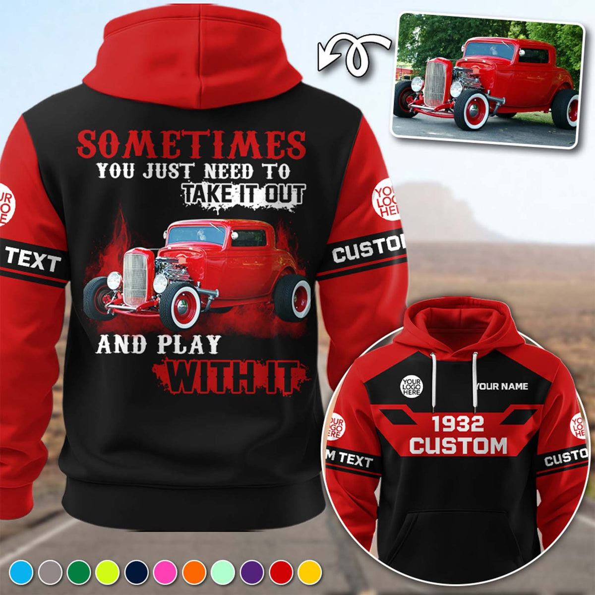 Take It Out & Play - Personalized Muscle Car Photo All Over Print Shirts - Gift For Car Lovers A2110 Pt99 KL07