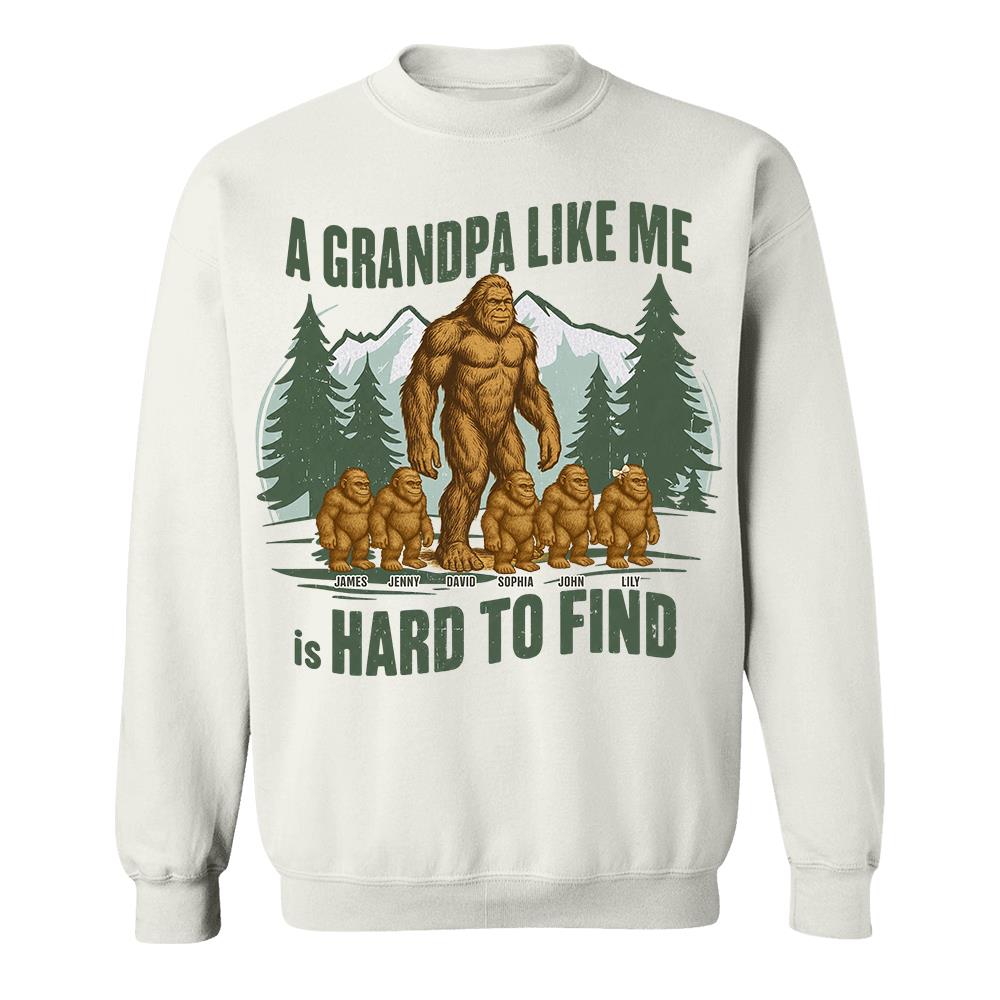Retro Funny Bigfoot Dad Shirt, Funny A Dad Like Me Is Hard To Find T-Shirt, Popular Fathers Day Shirt, Fathers Day Gift, Cool Dad Gift Hv01