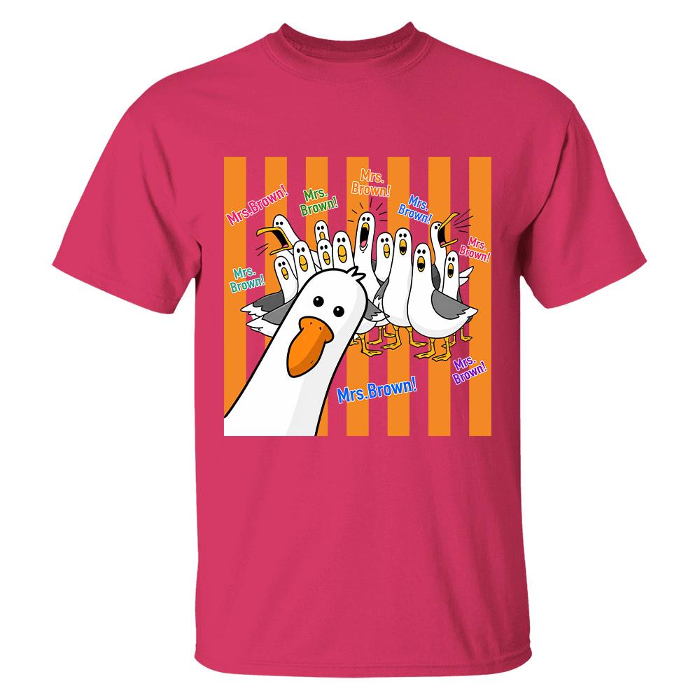 Custom Funny Seagulls Teacher Name Shirt, Teacher Appreciation Gift L0411 Hv01