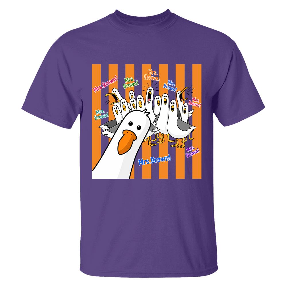 Custom Funny Seagulls Teacher Name Shirt, Teacher Appreciation Gift L0411 Hv01