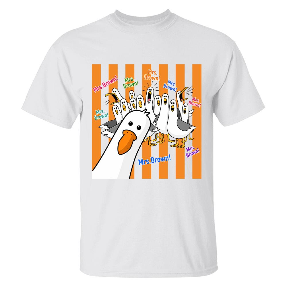 Custom Funny Seagulls Teacher Name Shirt, Teacher Appreciation Gift L0411 Hv01