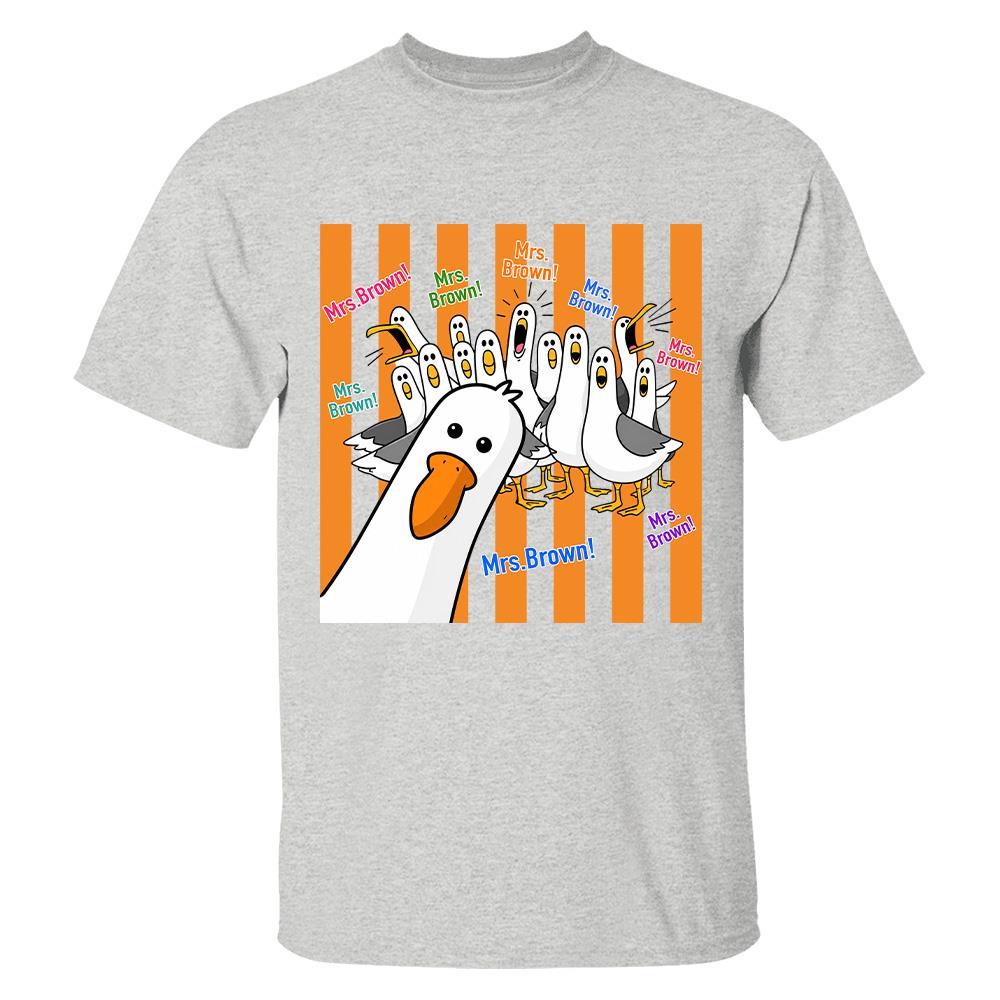 Custom Funny Seagulls Teacher Name Shirt, Teacher Appreciation Gift L0411 Hv01