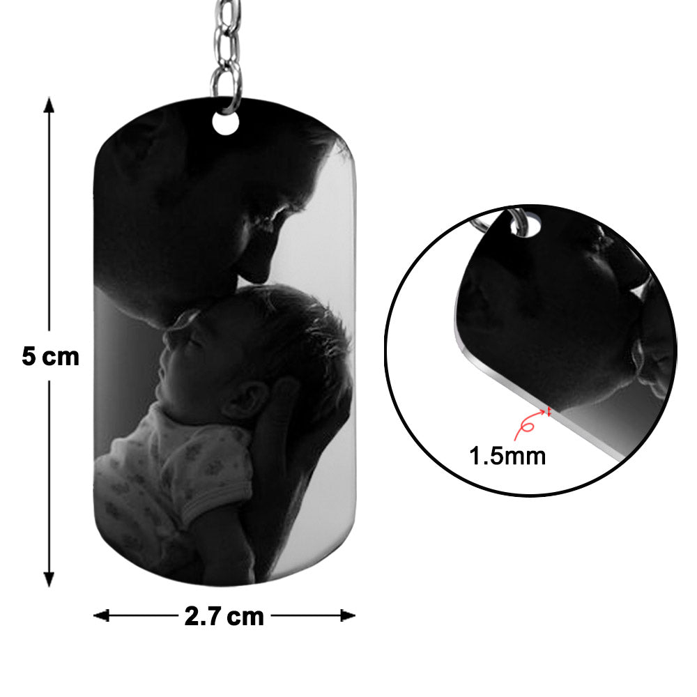 New Dad Keychain, The Moment You Became My Daddy Keychain Baby Shower Gifts for Dad Personalised 1st Father's Day Gift for Him Nh00