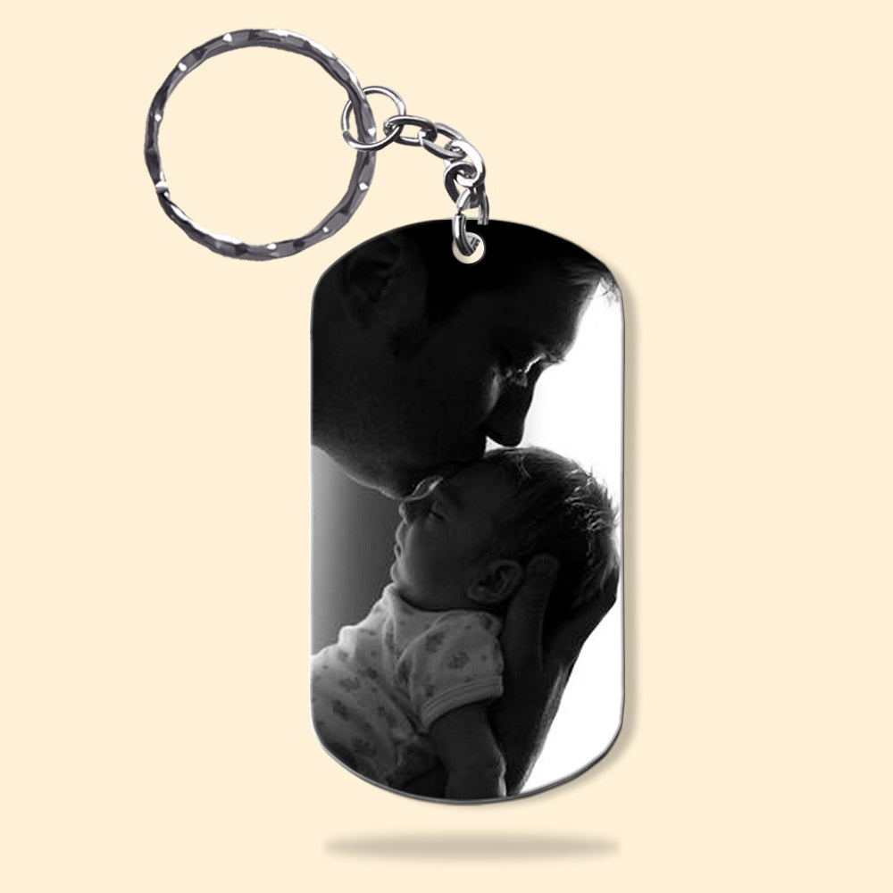 New Dad Keychain, The Moment You Became My Daddy Keychain Baby Shower Gifts for Dad Personalised 1st Father's Day Gift for Him Nh00
