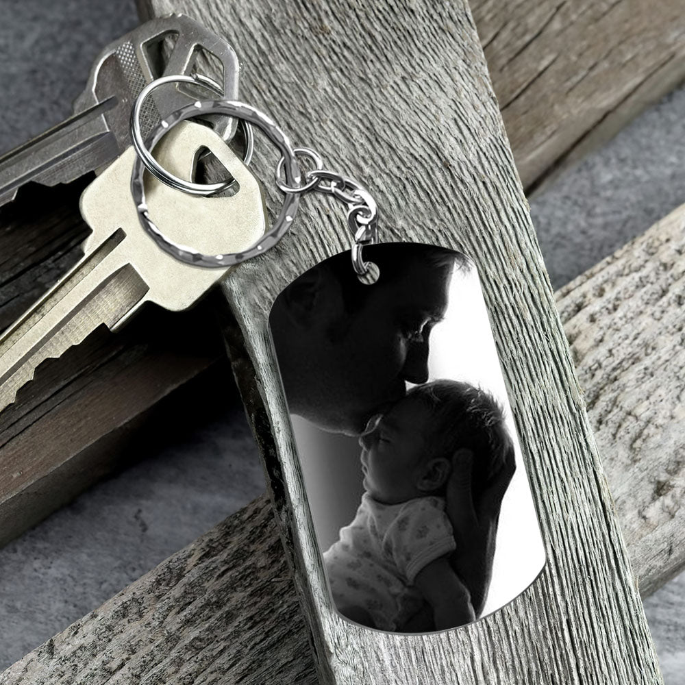 New Dad Keychain, The Moment You Became My Daddy Keychain Baby Shower Gifts for Dad Personalised 1st Father's Day Gift for Him Nh00