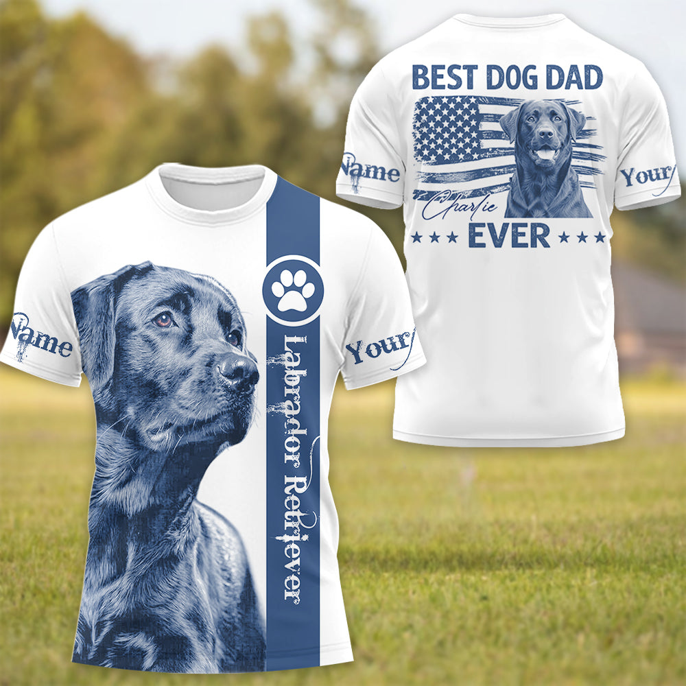 Best Dog Dad Mom Ever - Personalized Shirt - Custom Photo Dog Gift For Dog Lovers T1807