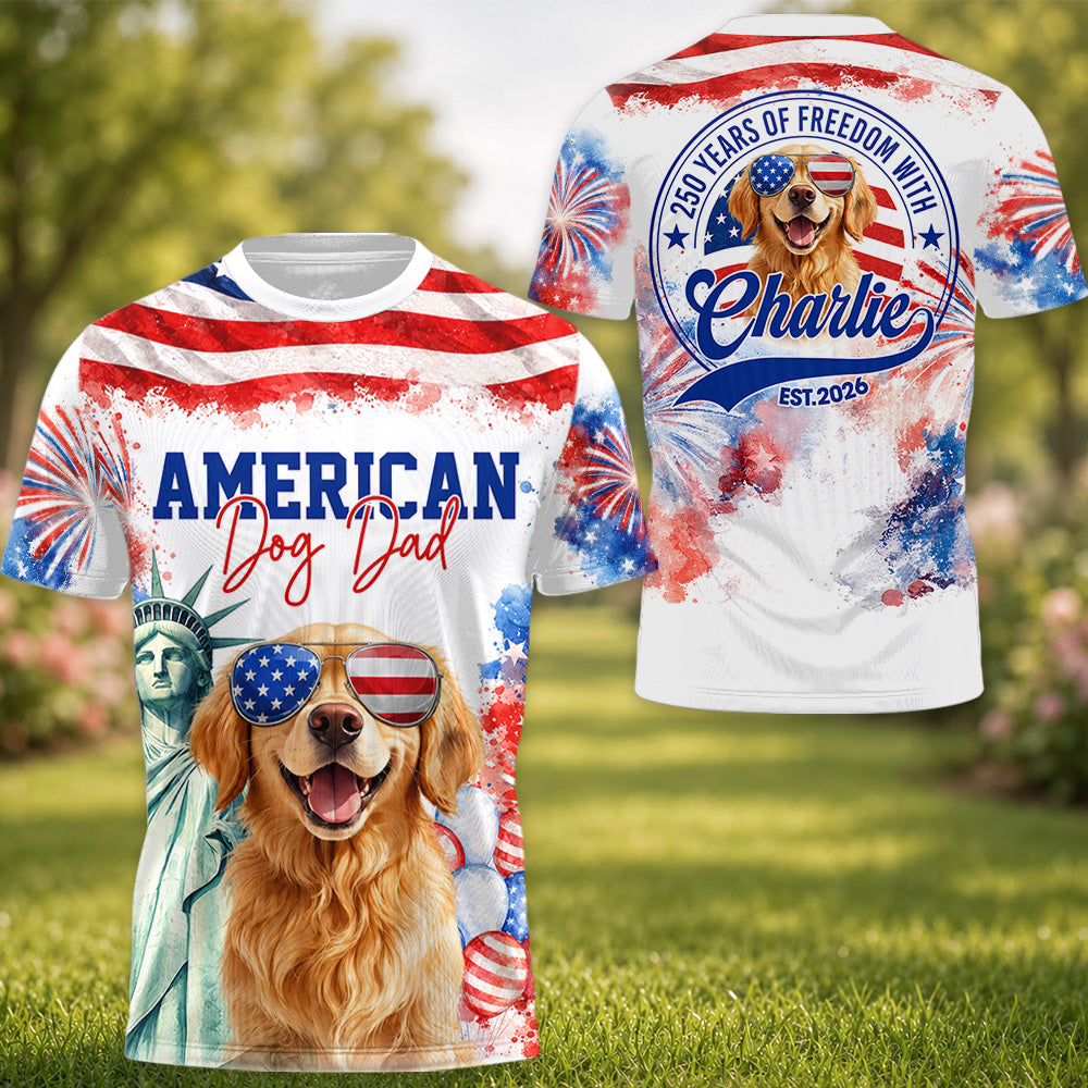 Personalized American Dog Dad Dog Mom Shirt Gifts For Dog Lovers T1807 Hv01
