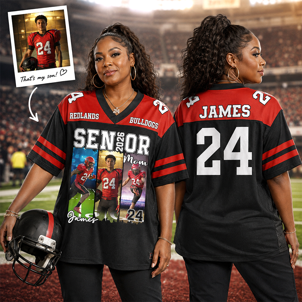 Custom Photo Football Jersey Shirt For Football Family Game Day Shirt Na02 Hv01