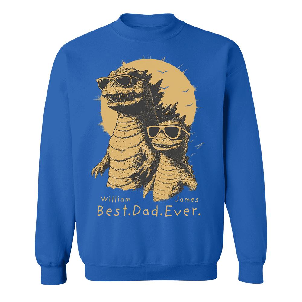 Personalized Best Dad Ever Dadzilla T-Shirt Father Day Gifts for Dad Funny Papa Tshirt Cool Daddy Dinosaur Tee Hv01