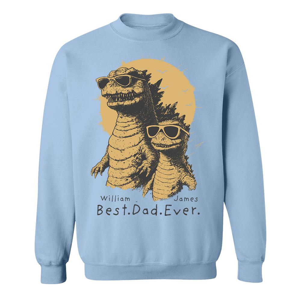 Personalized Best Dad Ever Dadzilla T-Shirt Father Day Gifts for Dad Funny Papa Tshirt Cool Daddy Dinosaur Tee Hv01