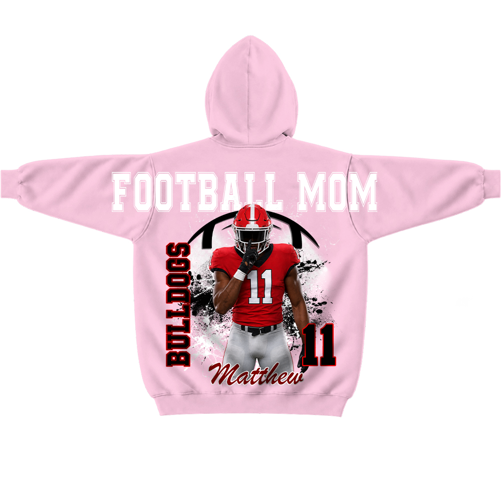 Custom Football Mama Sweatshirt, Sports Mama Hoodie, Large Back Graphic Team Name L0411 TH23