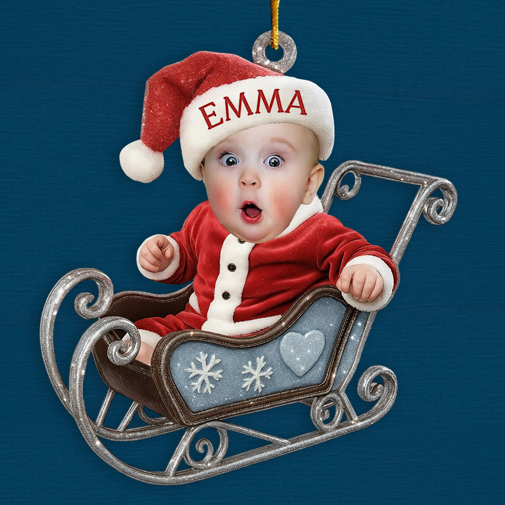 Baby's First Christmas Ornament, Personalized Newborn Christmas Ornament, Acrylic Christmas Ornament For Custom Baby, New Baby Gift