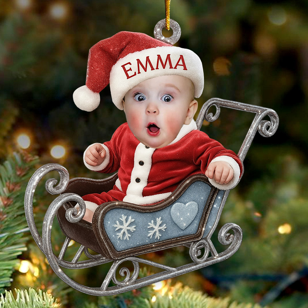 Baby's First Christmas Ornament, Personalized Newborn Christmas Ornament, Acrylic Christmas Ornament For Custom Baby, New Baby Gift