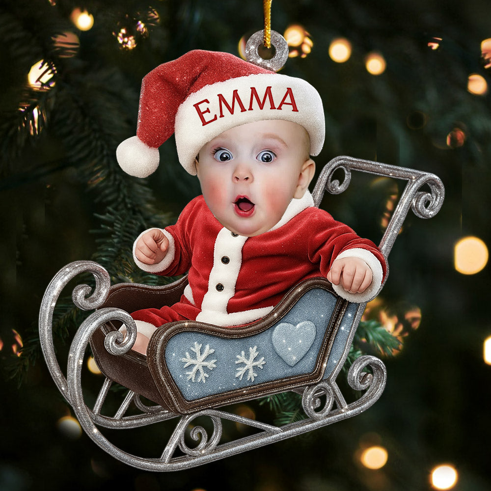 Baby's First Christmas Ornament, Personalized Newborn Christmas Ornament, Acrylic Christmas Ornament For Custom Baby, New Baby Gift