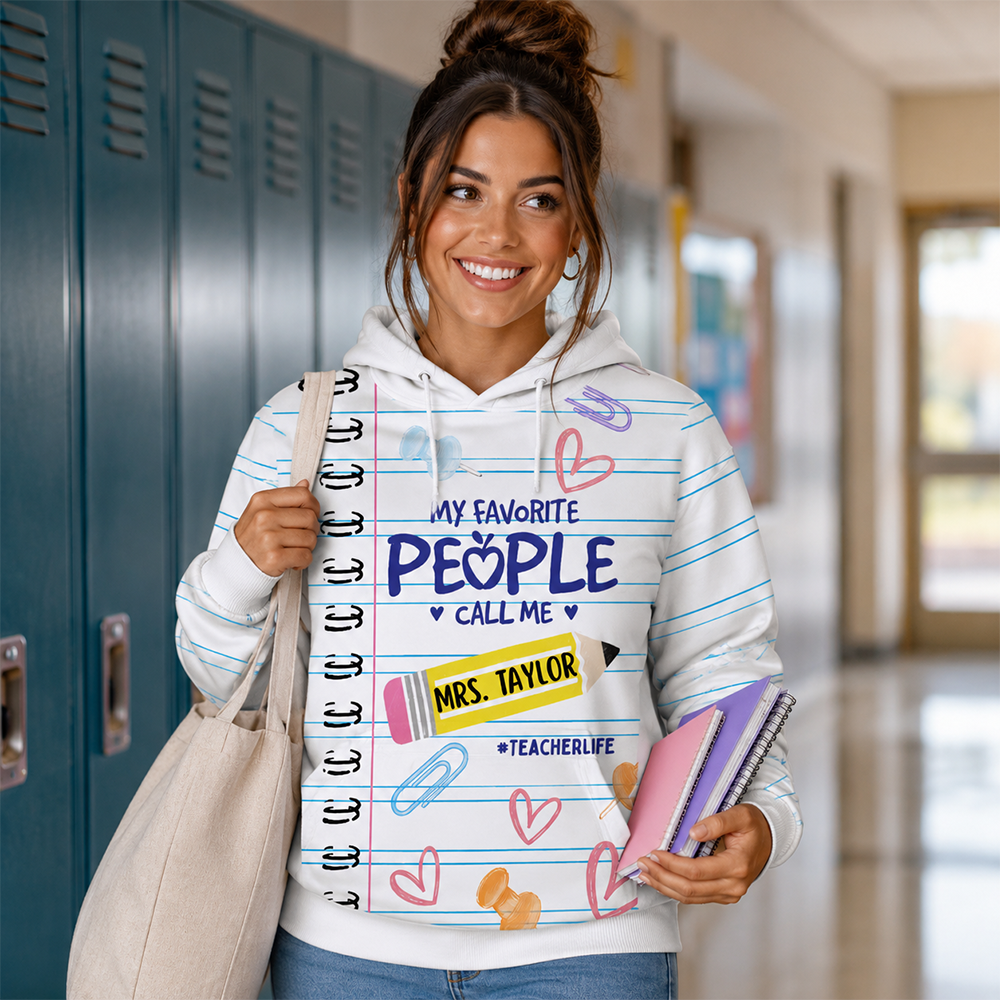 My Favorite People Call Me Last Name Teacher, Personalized Shirt Gift For Teacher MI209 Hv01