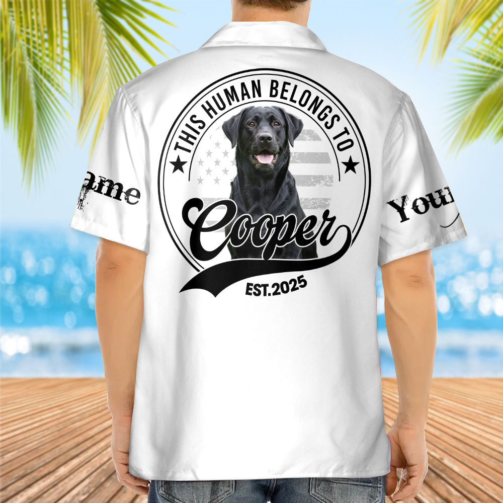 This Human Belongs To Personalized Hawaiian Shirt Gift For Dog Lover T1807 T24