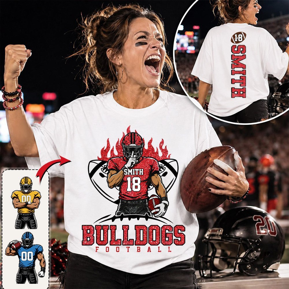 That's My Boy Personalized Football Mom Shirt Custom Team Name & Player Number Shirt Na02 T24