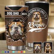 Custom This Human Belongs To Tumbler, Personalized Tumbler, Gift For Dog Lover T1807