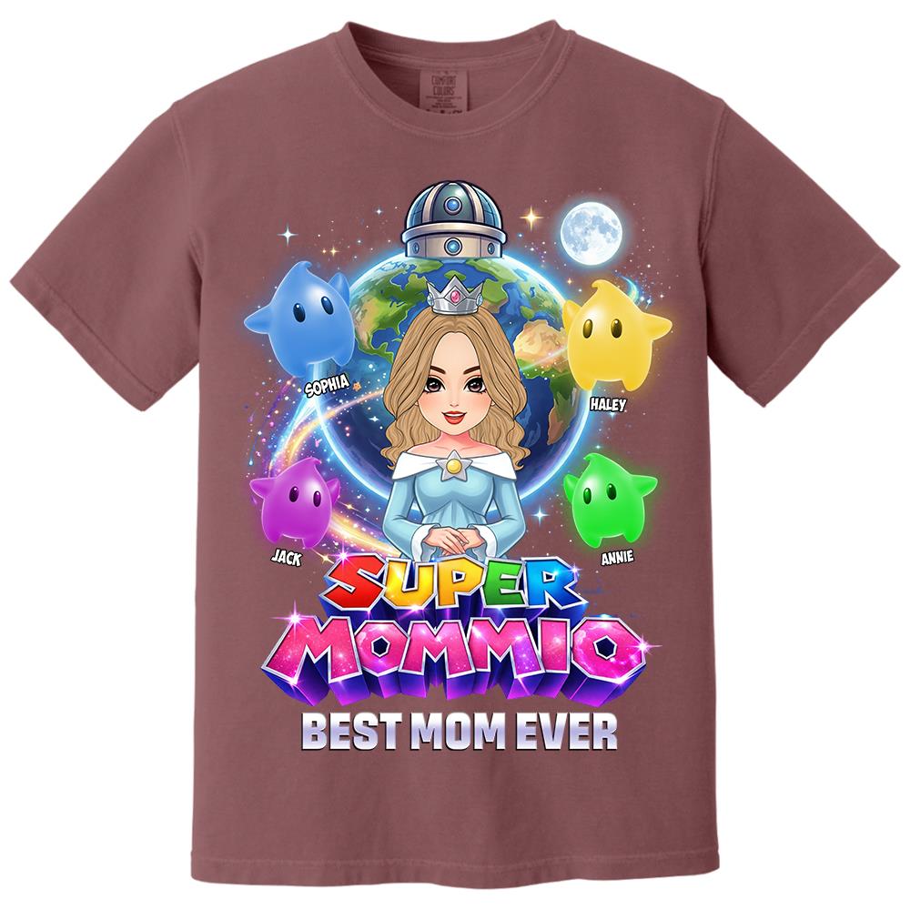 Super Mommio Custom Shirt, Gift For Mom, Mother's Day L0411 Hv01