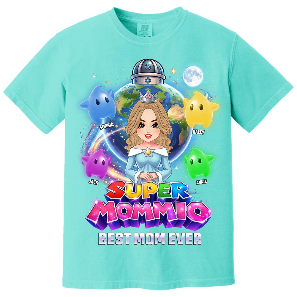 Super Mommio Custom Shirt, Gift For Mom, Mother's Day L0411 Hv01