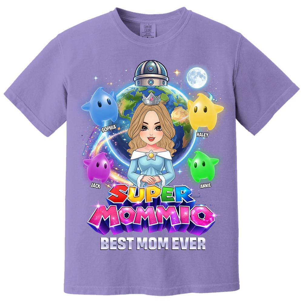 Super Mommio Custom Shirt, Gift For Mom, Mother's Day L0411 Hv01