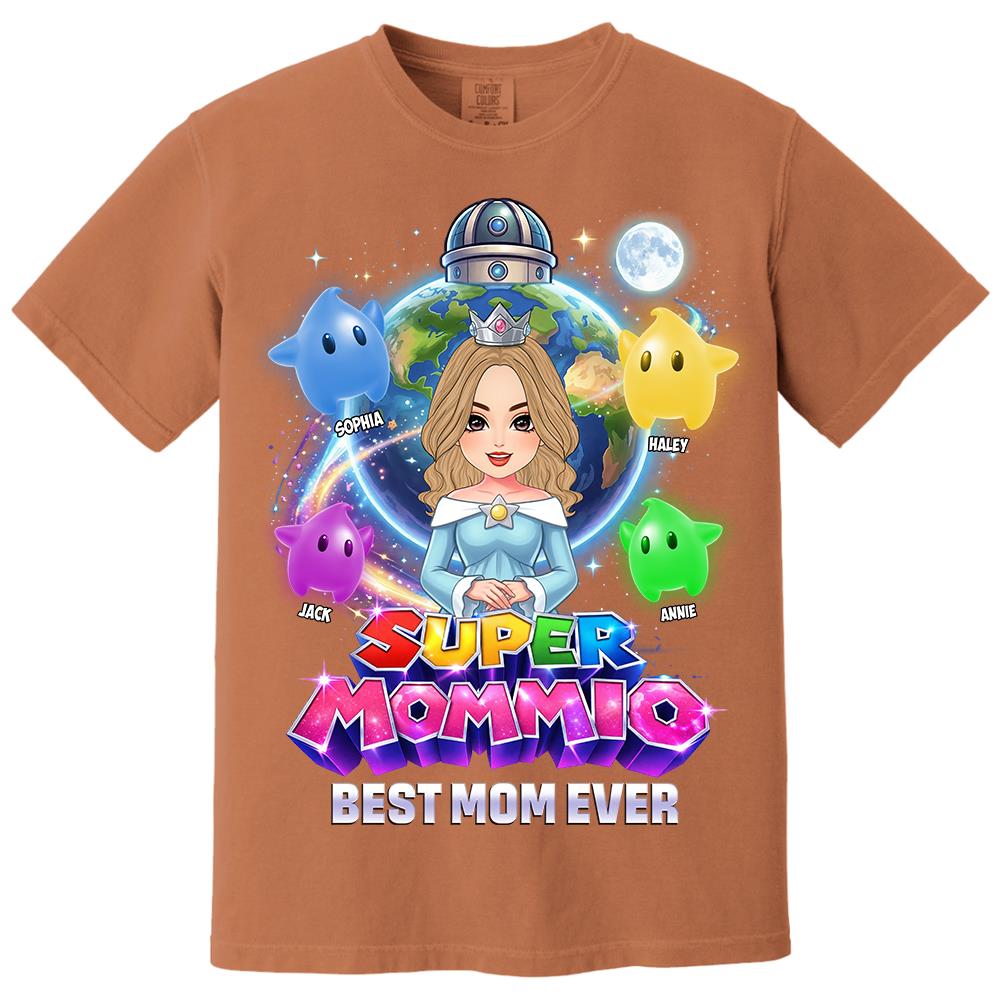 Super Mommio Custom Shirt, Gift For Mom, Mother's Day L0411 Hv01