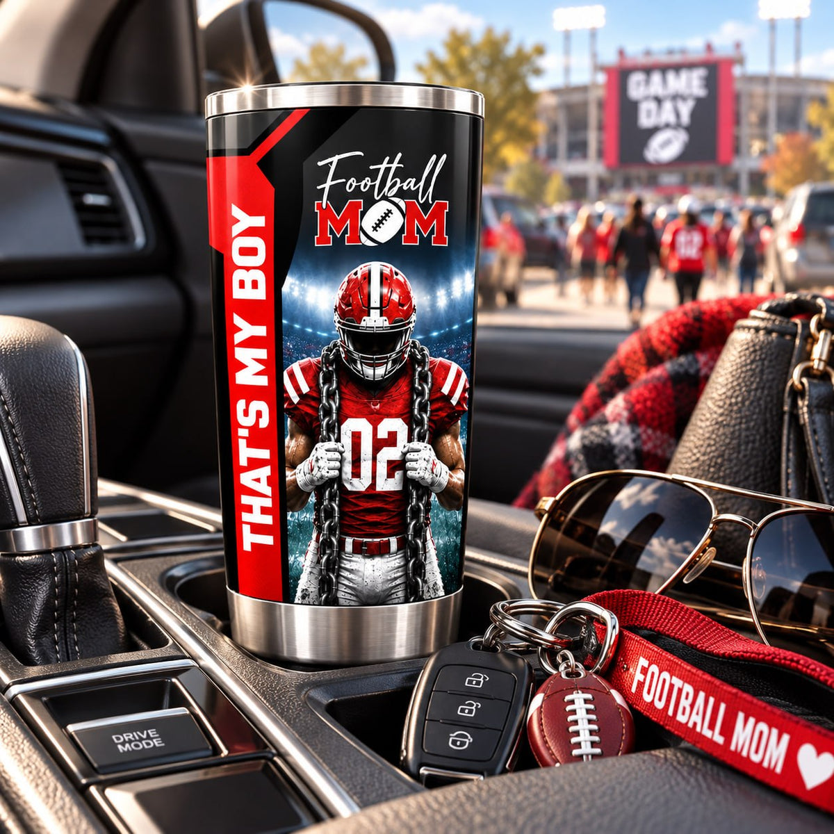 Personalized That's My Boy Tumbler Custom Football Mom Gift For Sports Mom Gameday T1807