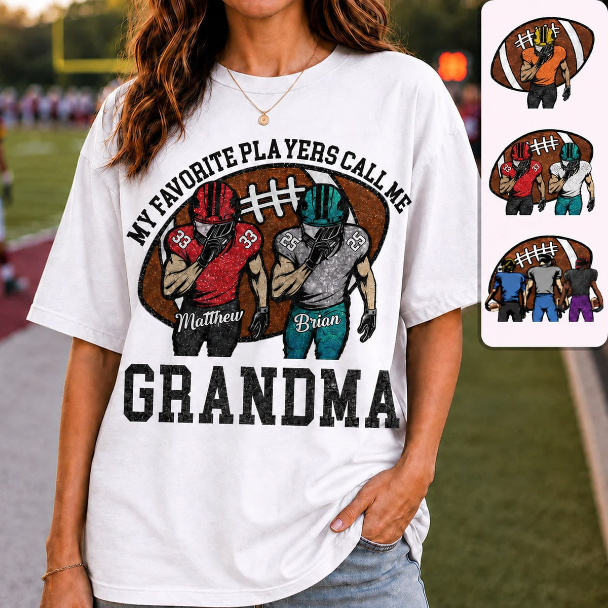 My Favorite Player Call Me Mom Grandma Personalized Football Mom Grandma Shirt Gift For Sport Family T1807 TH23