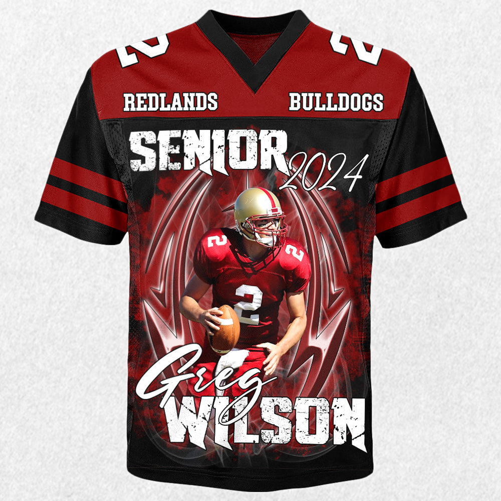 Custom Photo Football Jersey Shirt For Football Family Game Day Shirt H2511