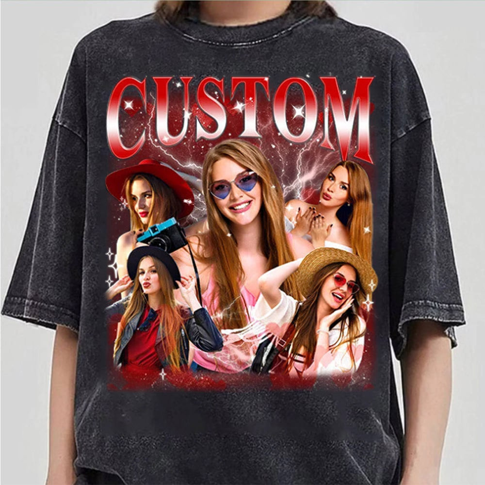 Custom Photo Bootleg Shirt, Boyfriend Bootleg Rap Tee, Customized Dog T-Shirt, Personalized Birthday Gift, Bachelorette Bootleg Shirt
