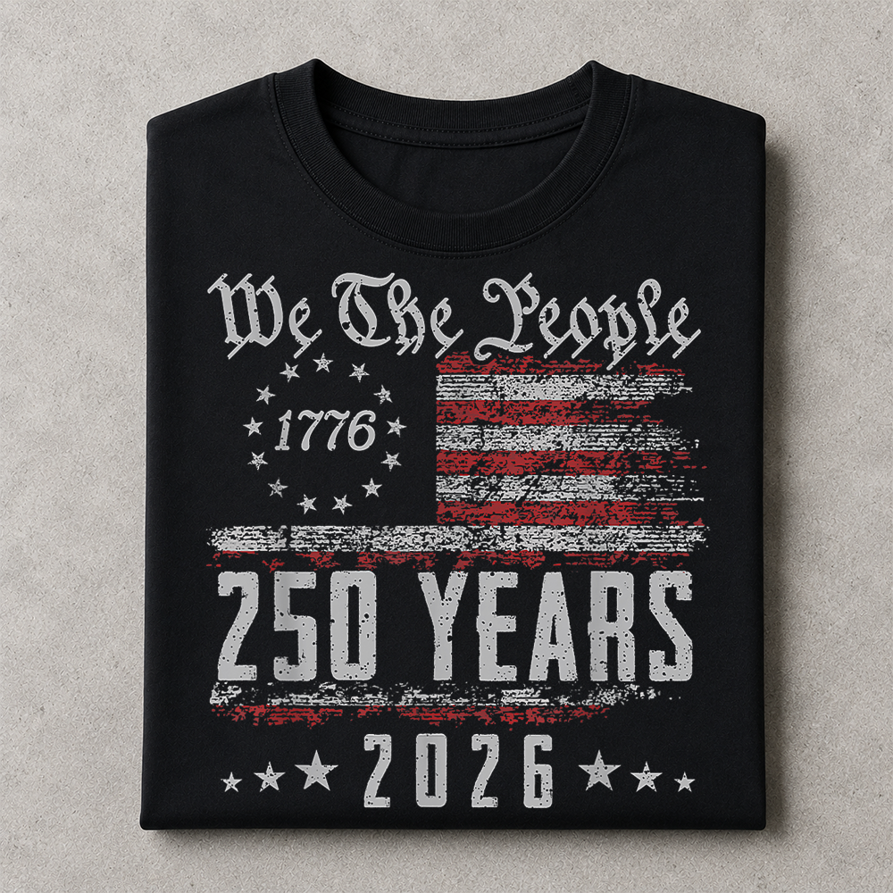 America 250th Anniversary T-Shirt, USA 1776-2026 Independence Day Patriotic Tee Hv01