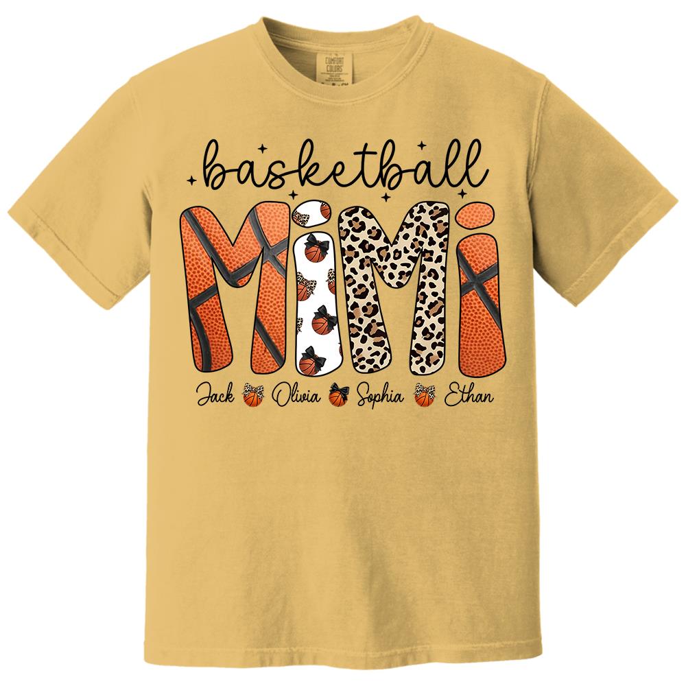 Personalized Basketball Mama Shirt, Custom Basketball Sports Grandma Nickname Shirt