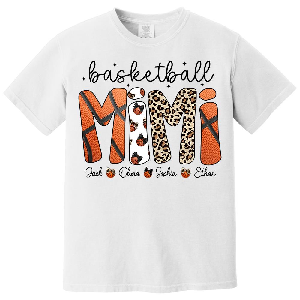 Personalized Basketball Mama Shirt, Custom Basketball Sports Grandma Nickname Shirt