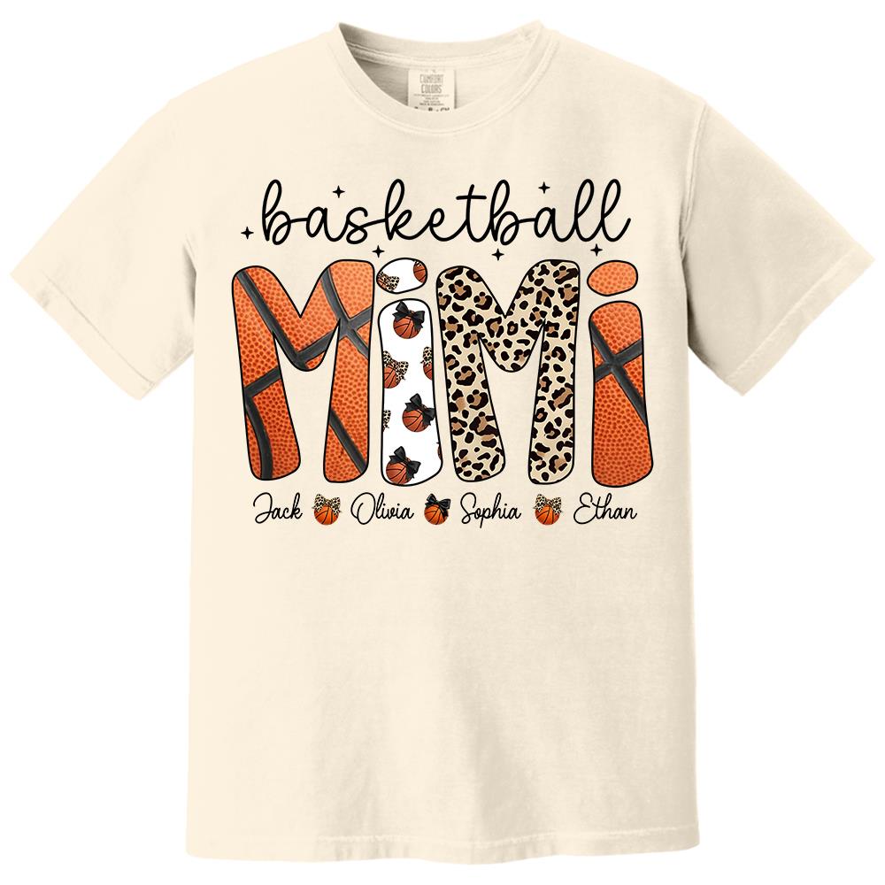 Personalized Basketball Mama Shirt, Custom Basketball Sports Grandma Nickname Shirt