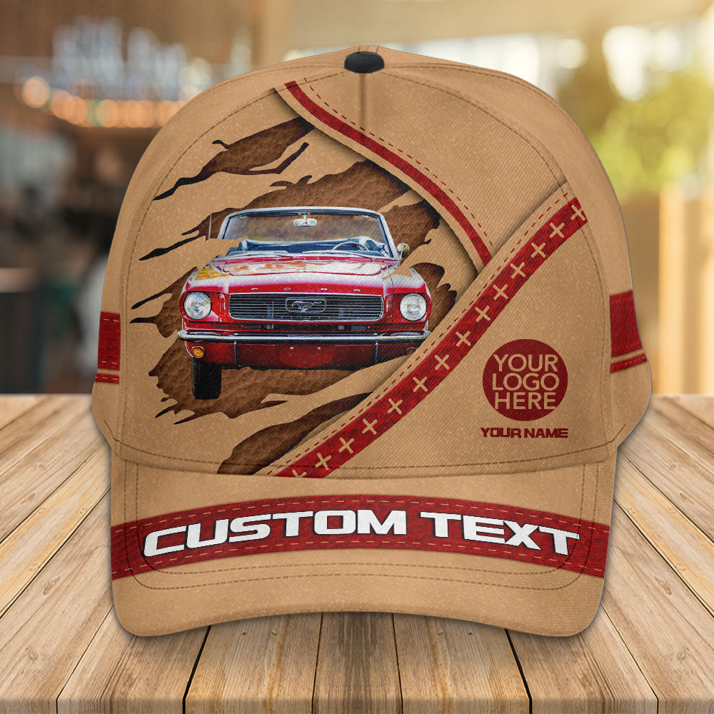 Custom Photo Car Baseball Cap - Personalized Name Classic Car Cap - Gift For Car Lovers A2110