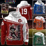 Custom Photo Football Player All Over Print Shirt - Personalized Team Name School Name Gift For Gameday K1702 MT2