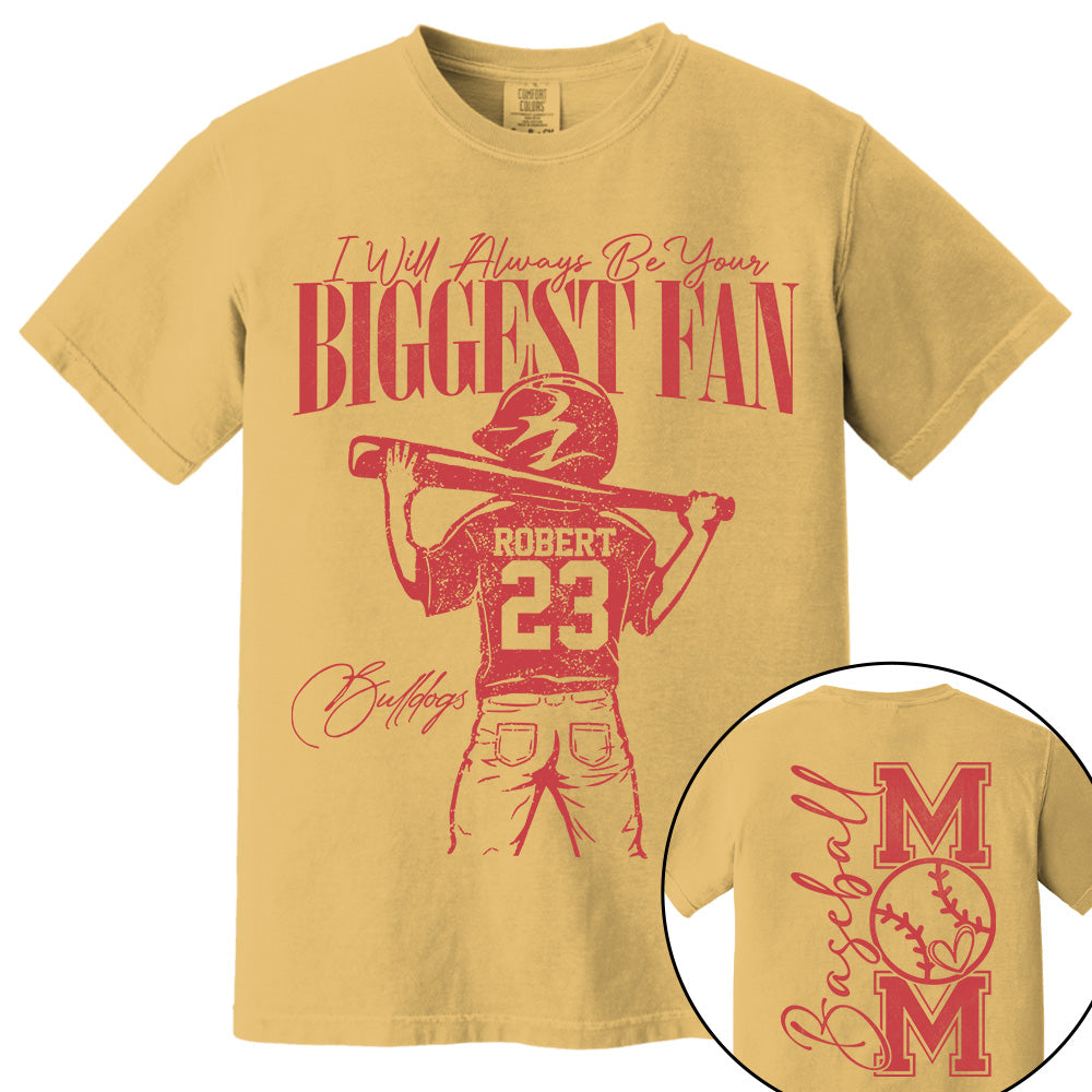 Personalized Baseball Mom Game Day Shirt - Personalized Mascot, Name & Number Baseball Player A2110