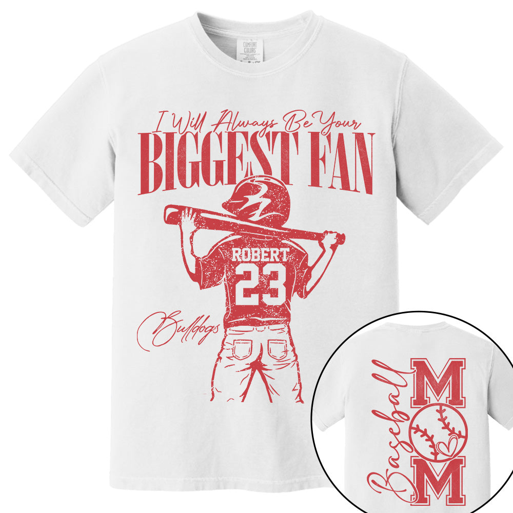 Personalized Baseball Mom Game Day Shirt - Personalized Mascot, Name & Number Baseball Player A2110