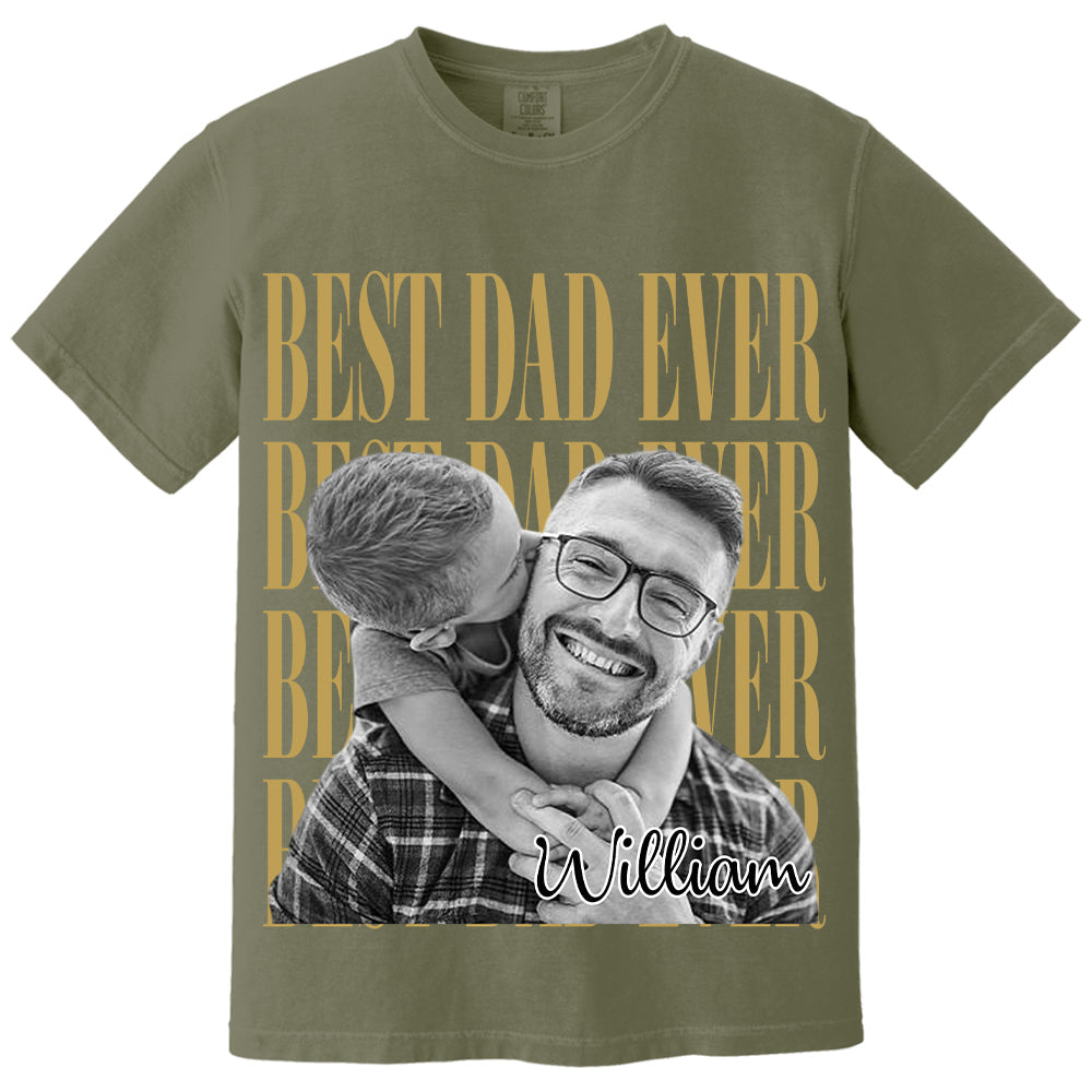 Best Dad Ever Vintage Photo Personalized Shirt For Dad, Grandpa VH01