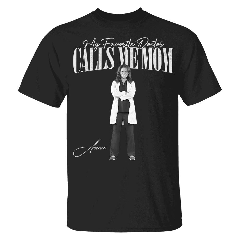 My Favorite Doctor Calls Me Mom Washed Tee Retro Bootleg Shirt For Dotor Family A2110
