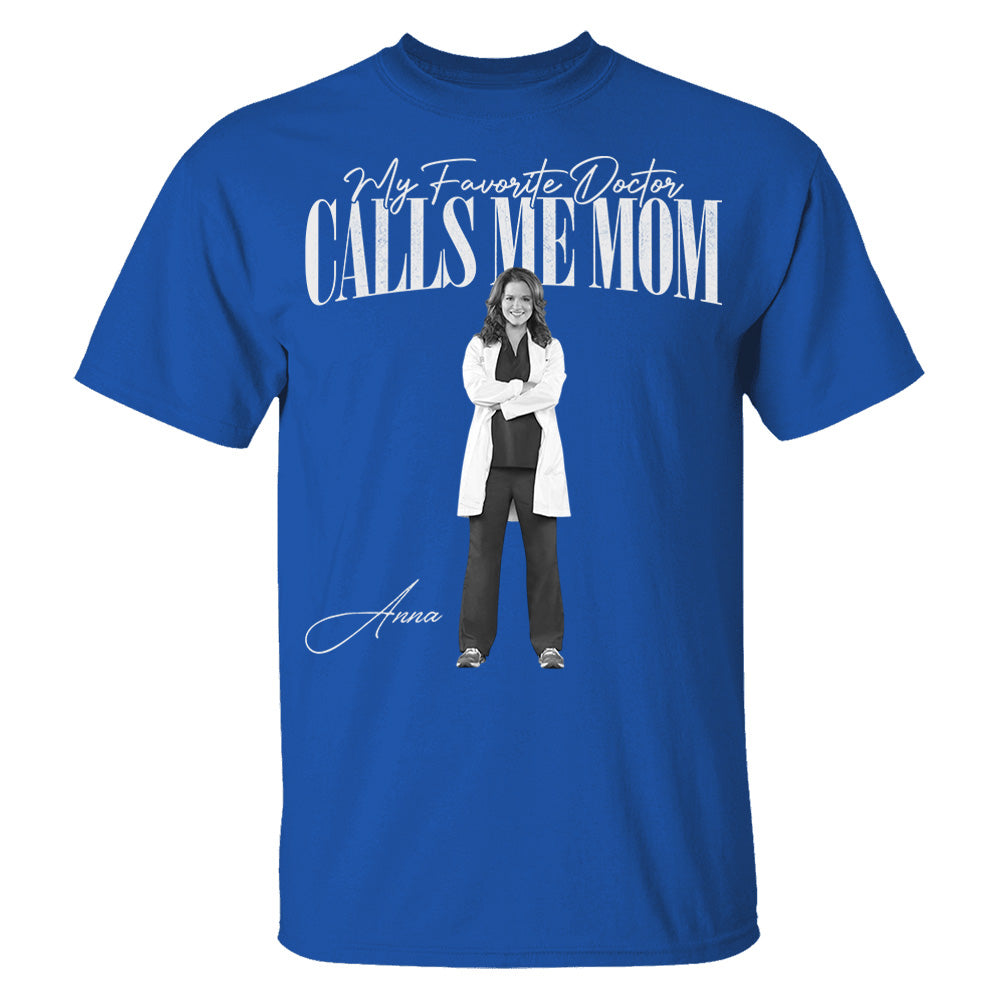 My Favorite Doctor Calls Me Mom Washed Tee Retro Bootleg Shirt For Dotor Family A2110