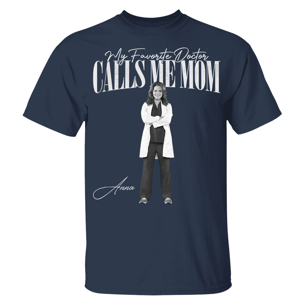 My Favorite Doctor Calls Me Mom Washed Tee Retro Bootleg Shirt For Dotor Family A2110