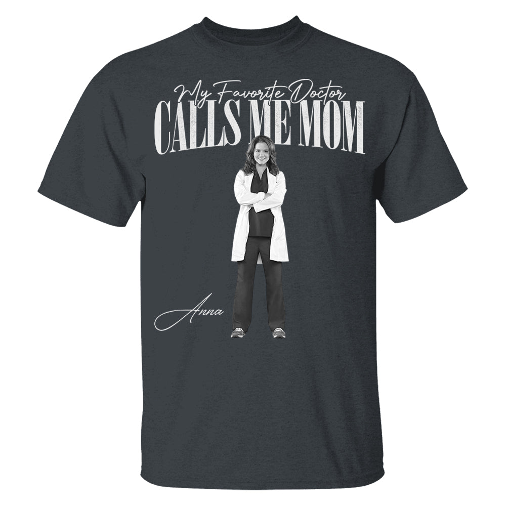 My Favorite Doctor Calls Me Mom Washed Tee Retro Bootleg Shirt For Dotor Family A2110