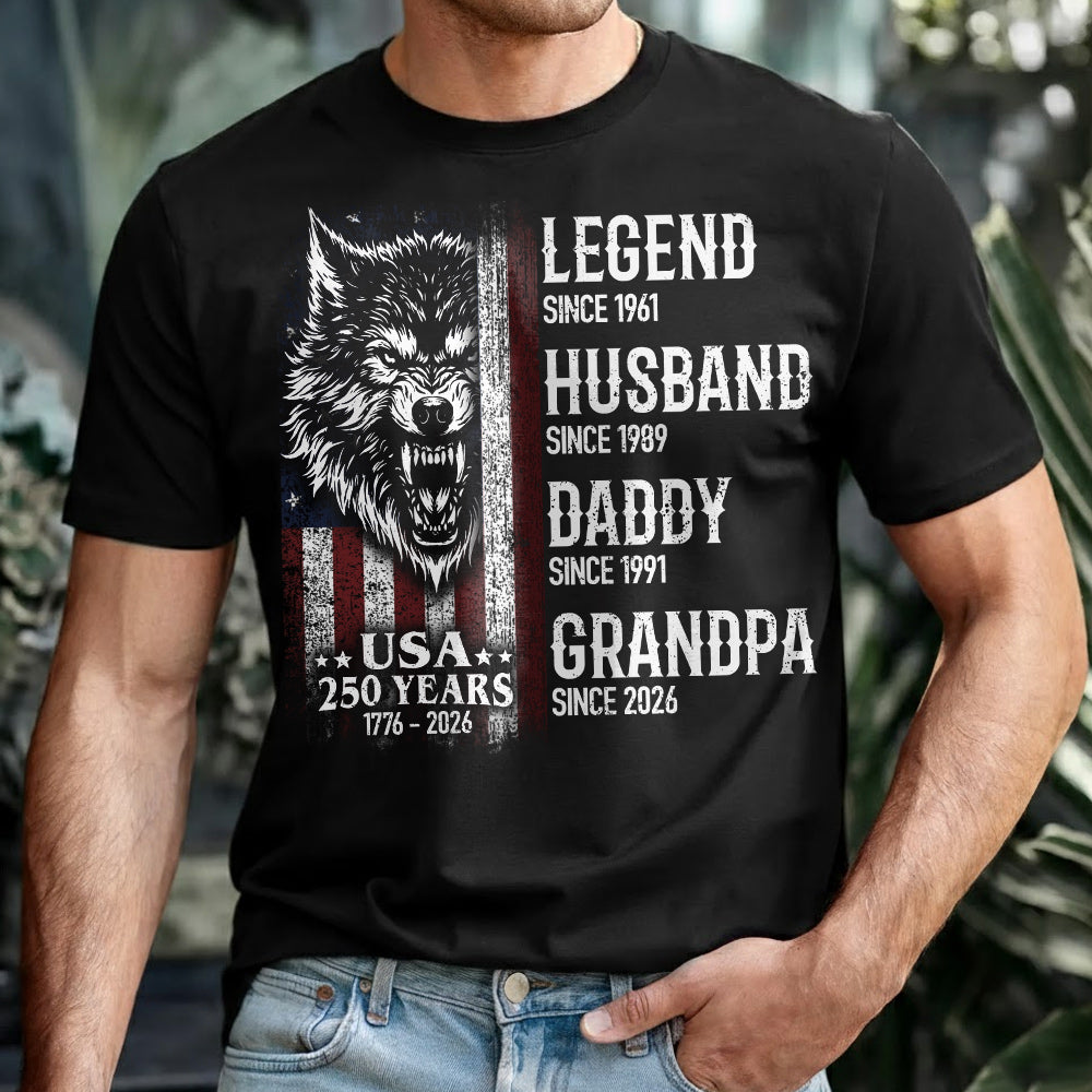 Legend Husband Dad Grandpa Shirt with Customize Nickname, Est, Face - Personalized Fathers Day Shirt, First Time Dad T-Shirt Do99